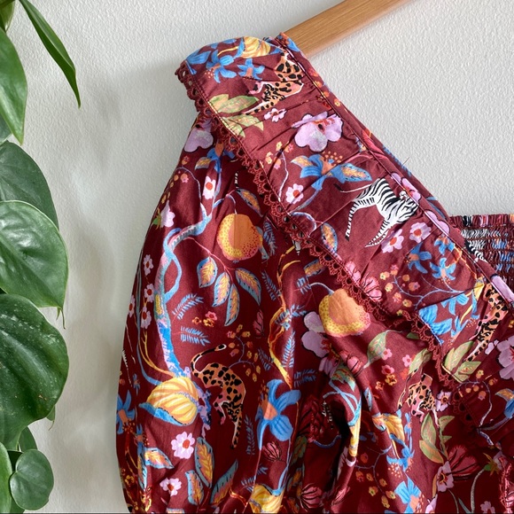 NWT MAEVE by Anthropologie Novelty Print Top Medium - Picture 6 of 10